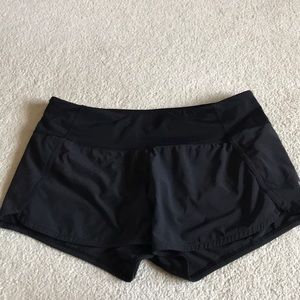 Black Lululemon Run Times Shorts